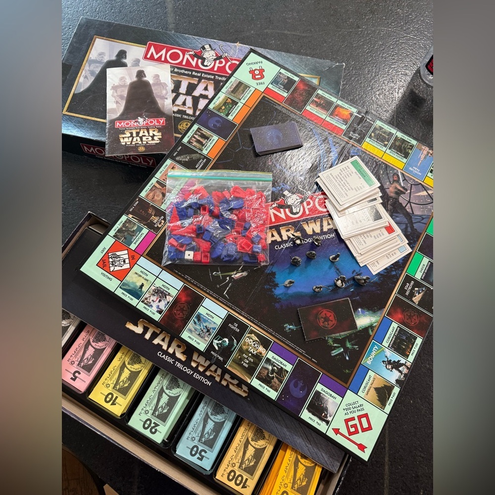 1997 Hasbro Monopoly: Star Wars Classic Trilogy Edition – Complete